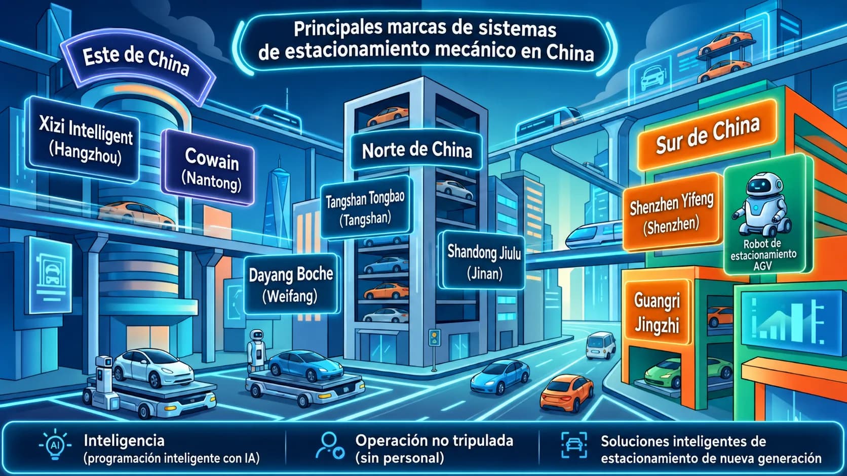 Principales marcas de sistemas de estacionamiento mecánico en China (2026)